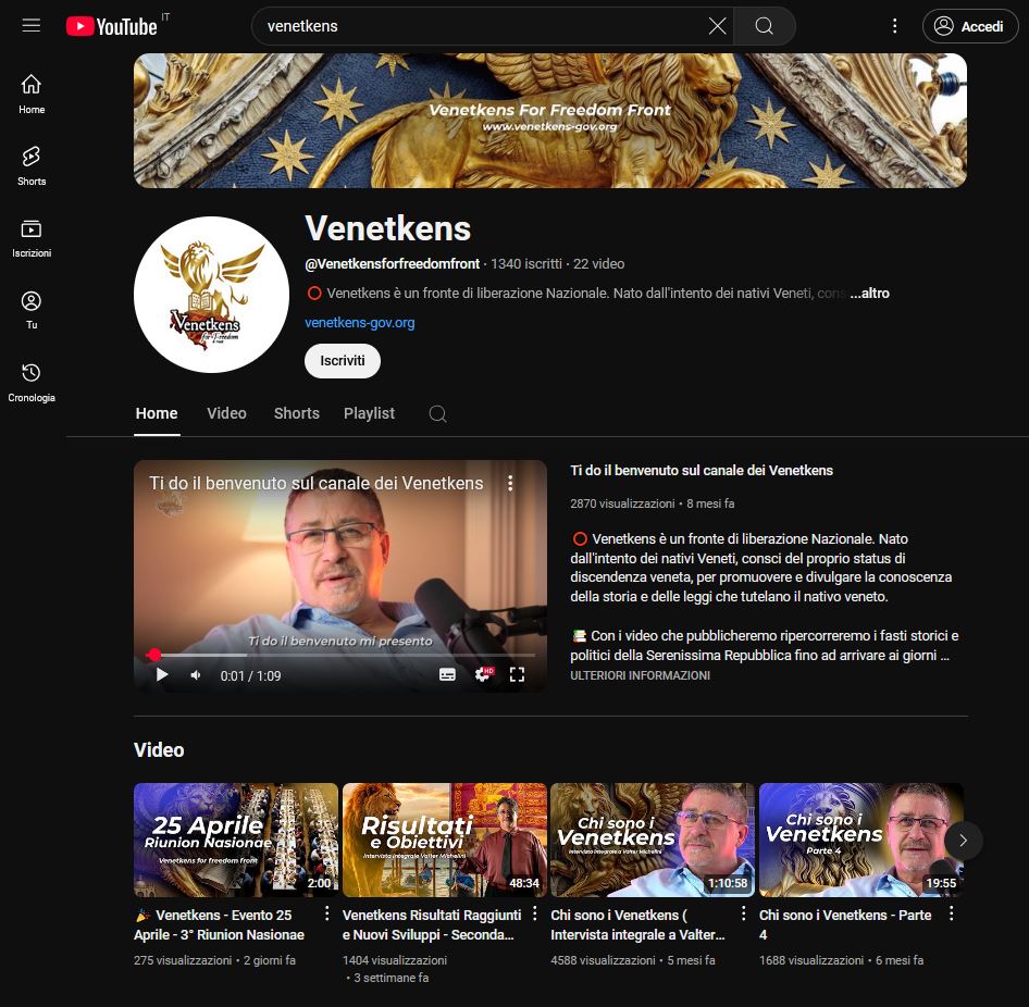 Venetkens YouTube